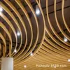 Aluminio Cuadrado Techo Imitación Madera Sólida Rejilla Decorativa Forma de Onda Curva Universal Interior y Exterior Transferencia de Veta de Madera Techo