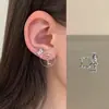 Pendientes Coreanos Lindos de Gato Kt Incrustados con Circonita Calados Lujo Accesible Moda de Alta Gama Versátiles Juguetones Pendientes para Mujer
