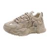 Zapatillas de deporte gruesas y populares para mujer, tendencia otoño-invierno 2023, nuevas zapatillas deportivas informales de plataforma versátiles de estilo coreano para mujer.