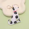 Colgante de Perro Dálmata Estilo Coreano Relleno de Algodón Pu Hecho a Mano Lindo Dibujo Animado Cuero Colgante Pequeño Colgante para Bolsa de Cachorro Regalo Pequeño