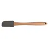 Espátula de Silicona para Hornear Herramientas de Cocina Pastel Postre Crema Espátula Mango de Madera Espátula Grande para Mantequilla Hogar