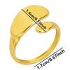 Anillo de Moda y Personalidad de Acero Inoxidable 304 para Mujer, Diseño de Línea Curva con Sentido de Personalidad, Anillo de Acero de Titanio, Anillo de Cola, Joyería