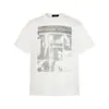 Camiseta de Tricô Branca Confortável de Alta Qualidade, Unissex, Nova Camisa de Manga Curta Estilo Americano Estampada Diretamente para Casais Primavera/Verão
