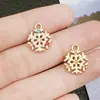 Serie Navideña de Copos de Nieve Caliente Mezclada Transfronteriza 20 Colgantes de Aleación para Pulsera Creativa DIY Llavero Accesorios