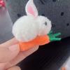 Celebridade da Internet K-Style de Tiara de Cabelo de Coelho Grampo de Cabelo Elástico de Cabelo de Coelho de Pelúcia Fofo Pequeno Fresco Coração de Menina Tiara de Cabelo