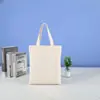 Bolsa de lona de mano lisa personalizada para estudiante, bolsa de compras de algodón de mano, bolsa de lona de hombro de moda para regalo
