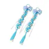 Faixa de Cabelo com Trança e Laço Doce e Legal para Meninas Pequenas, Corda de Cabelo Trançada em Degradê com Sino, Acessório de Cabelo Trançado para Meninas