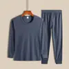 Roupas de outono masculinas calças compridas masculinas vermelho vivo ano de nascimento roupa íntima térmica fina para jovens e meia-idade capa de lã