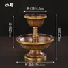 Nueva Taza Protectora Nepalí de Cobre Tallado con Decoración de Flores para Ofrenda al Buda, Adorno Decorativo Hecho a Mano de Cobre Rojo para el Hogar