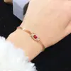 Pulsera de Zafiro de Color Natural Puro, Piedra Preciosa Grado 5A, Tamaño 4*5, 4*6 mm, Plata 925, Incrustación Fina