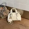 Bolso de Mano con Cesta de Diseño de Nicho en Forma de Media Luna Coreano, Bolso de Mano de Moda Tendencia, Bolso de Hombro, Bolso Cruzado para Mujer, Color Caramelo