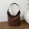 Bolso Bandolera Grande de Ante para Mujer 2025 Otoño e Invierno Nuevo Bolso de Hombro Retro para el Trabajo Bolso Tote de Nicho para el Trabajo
