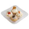 Caja Transparente Portátil Transfronteriza para Cupcakes de 4 Piezas, Copa para Muffins, Tarta de Huevo, Caja de Embalaje Blíster para Pastelería al Por Mayor