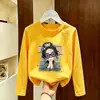 Camiseta de manga larga para niña, algodón puro, nueva y elegante para primavera y otoño 2026, top versátil para niños, camiseta básica para niñas para usar en capas