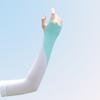 Protetor solar de cor gradiente manga de gelo colorida manga de gelo de verão feminina manga de seda gelo proteção UV de cor dupla proteção para os braços tendência manga de gelo atacado