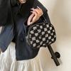 Bolso Cuadros de Moda y Estilo 2026 Nuevo Bolso de Hombro Texturizado de Moda Bolso Cruzado Versátil de Nicho Mezclilla de Moda