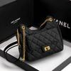 Bolso Bandolera de Cadena de Diamantes Estilo Chanel de Nuevo Estilo Europeo y Americano para Mujer, Versátil, Casual, con Cierre, para Axila, Popular Este Año