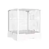 Gaiola Ornamental para Pássaros de Vidro 430X com Estrutura Privada de Teto Drop-Top em Aço Inoxidável 480X 430-1