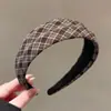 Nova Faixa de Cabeça para Outono Inicial Série Cor Café Maillard Presilha Larga para Cabelo Faixa de Cabeça Floral de Bolinhas Acessórios de Cabelo Coreanos para Mulheres Listras Clássicas