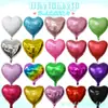 Balão de alumínio monocromático de 18 polegadas com tema de amor, decoração para casamento, Dia dos Namorados, suprimentos, placa luminosa, balão em formato de coração, layout de quarto de casamento
