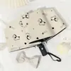 Paraguas Automático para Mujer, Fresco y Elegante, Color Crema, Paraguas Plegable para el Sol, Recubrimiento Negro para Protección Solar, Protección UV, Sombrilla, Doble Uso para Sol y Lluvia