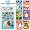 Pegatinas de caras cambiantes de animales de niña, regalo educativo para niños de jardín de infantes, collage de caras DIY, venta al por mayor transfronteriza