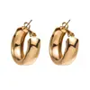 Brincos de Tarraxa Redondos Geométricos Minimalistas Transfronteiriços com um Estilo de Moda Dourado Tendência de Alta Qualidade