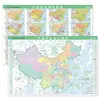 Mapa de Referencia Rápida de Historia Mundial de China Versión de Escritorio Doble Cara 43*28.5CM Material de PVC