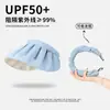 Sombrero de Protección Solar UPF50+ para Ciclismo para Mujer, Anti-UV, Ala Ancha, Parte Superior Abierta, Protección para el Cuello, Cubierta Facial, Plegable, Sombrero de Sol Delgado