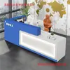 Mostrador de Caja Registradora Sencillo, Recepción de Empresa, Mostrador de Recepción Esquinero Lacado, Mostrador Iluminado para Barbería Salón de Belleza