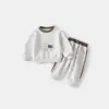 Conjunto Deportivo de Primavera y Otoño para Bebés y Niños Pequeños Unisex Sudadera Holgada para Bebé Conjunto de Dos Piezas Ropa Transpirable Casual para Salir