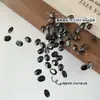 Decorações de Nail Art com Zircônia Preta em Formato de Cisne, Gota d'Água, Marquise, Ponta Inferior Afiada, Irregular, Mini, Fundo Plano Chanfrado