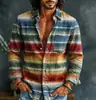 Cardigan de manga larga versátil para hombre, tendencia de moda otoñal transfronteriza, con estampado 3D de estilo vintage, directo de fábrica