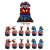 Inserciones Decorativas para Pastel de Spider-Man Transfronterizo, Adornos para Pastel de Cumpleaños, Inserciones de Accesorios para Pastel de Cumpleaños Infantil