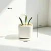 Plantas en maceta de vidrio Zibo, flores de diciembre, ramos de flores artificiales, flores de vidrio para cumpleaños, decoraciones de escritorio, adornos blancos, Día de la Madre transfronterizo