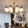Novo Modelo 2025 Lustre de Vidro para Sala de Estar, Luminária de Quarto Estilo Retro Americano Meio do Século, Luminária de Sala de Jantar de Alto Padrão, Luminárias Zhongshan