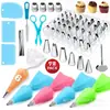 Bico de Confeitar para Decoração de Bolo Conjunto Multiplo Caixa Plástica Conjunto de 72 Peças 83 Ferramentas de Decoração com Bico para Glacê de Bolo