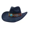 Aliexpress Amazon Sombreros de Jazz para Hombre y Mujer Sombreros de Caballero Sombreros de Vaquero Británico de Gamuza Suave Sombreros de Ala Ancha