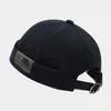 Gorro de moda estilo coreano con parche para hombre, gorra de verano japonesa simple y versátil sin visera, gorra retro de tendencia de casero