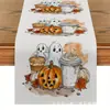 Camino de Mesa Nuevo Best-Seller de Amazon Transfronterizo con Estampado de Halloween, Sensación de Alta Gama, Decoración para Mesa de Sala y Mesa de Comedor, Mantel Personalizado