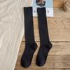 Meias 3/4 Femininas Outono Algodão Meias da Moda Ins Preto Jk Meias Estilo Japonês Meias Femininas Altas Versátil