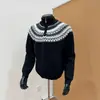 Suéter de punto Fair Isle de cuello alto para hombre, otoño/invierno, con media cremallera, color gris, adecuado como capa interior o capa base