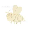 12 Estilos Adornos de Madera en Blanco Mariposa Libélula Caracol Flor Forma Decoración del Hogar Manualidades