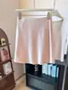 Falda de Acetato tipo Satín 2026 Primavera/Verano Nuevo Estilo Elegante Anti-Exposición Perlado Línea A Falda Hot Girl Mayoreo 9951