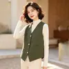 Elegante chaleco de traje para mujer, chaqueta casual de moda, chaleco sin mangas de primavera y otoño, chaleco interior para mujer