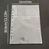 Páginas de Cartas com Capa Transparente de 11 Furos da Amazon Feitas de Material PP Durável São Perfeitas para Cartas de Coleção de Carimbos de Fotos