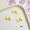 Lazo Brillante en Forma de Corazón Parche de Resina de Pegamento Cremoso para Manualidades Pasador de Pelo Accesorio para el Cabello Colgante Venta al por Mayor