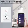 Interruptor de panel estándar de EE. UU. Tuya, Interruptor táctil inteligente WiFi estándar de Brasil Tuya + enchufe con medición, Alexa