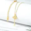 Collar 2023 para chicas coreanas con microincrustaciones de circonita, collar de moda con cadena para clavícula de llave, joyería para mujer, suministro directo de fabricantes