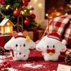 Pingente de Pelúcia de Ovelha Natalina Original Chaveiro de Desenho Animado Rena Chapéu de Natal Boneca Fofa Pequeno Presente Atacado